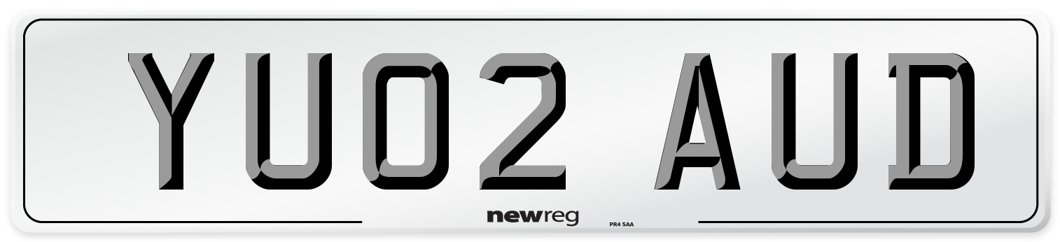 YU02 AUD Number Plate from New Reg